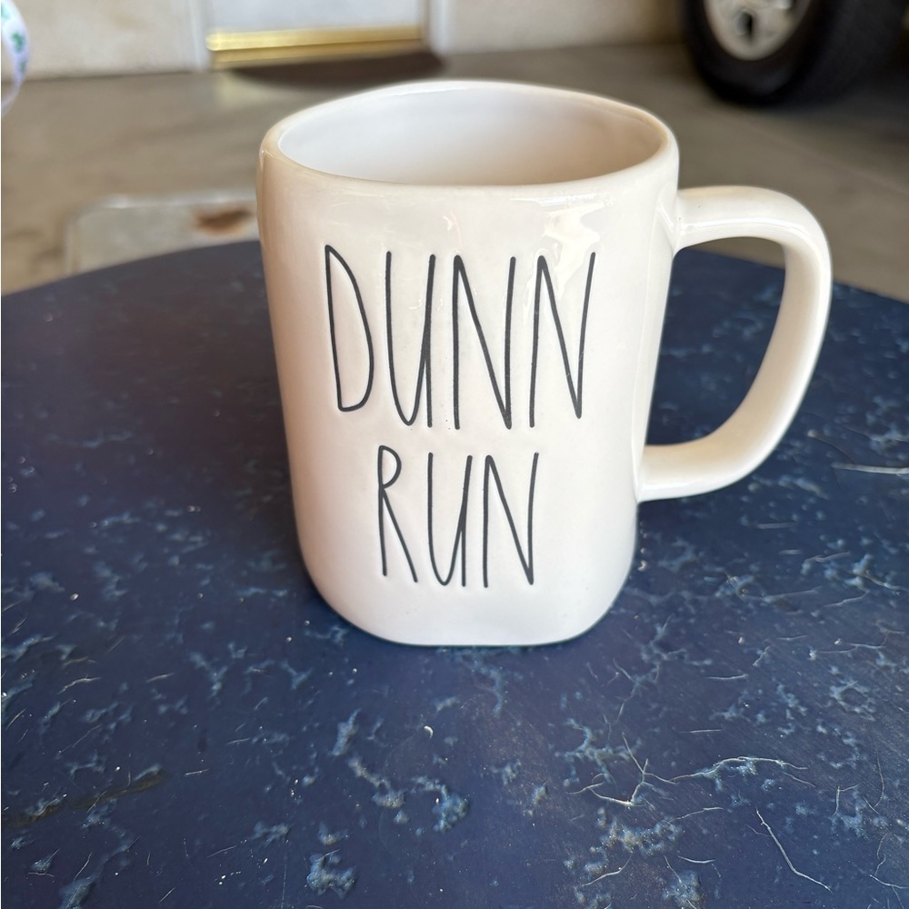 Rae Dunn Cream 'DUNN RUN' Mug
